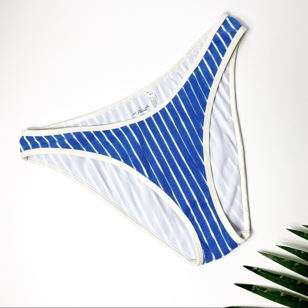 Out From Under UO Blue Bikini Striped Bott…